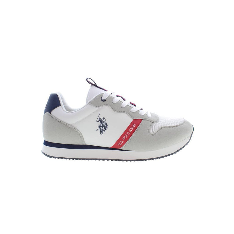 U.S. POLO ASSN. White Polyester Men Sneaker - Élégant et Confortable