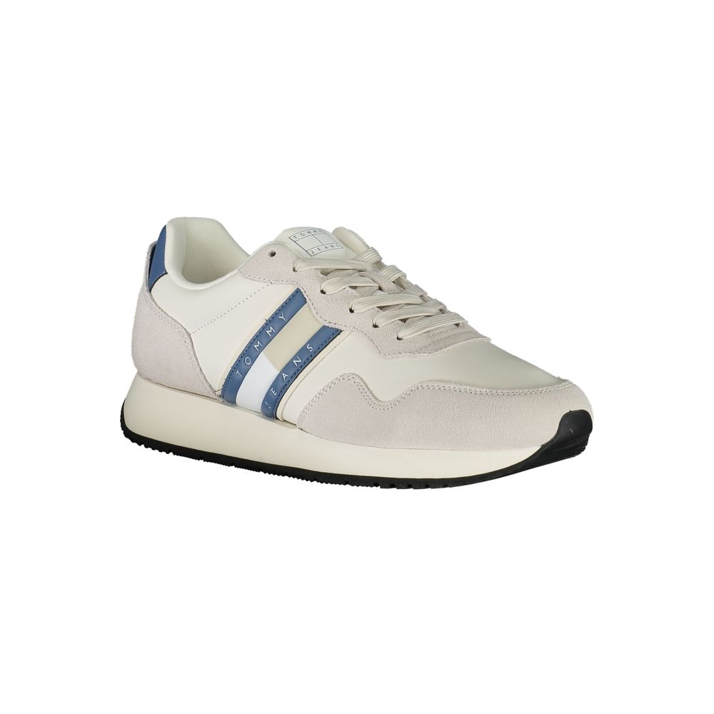 Tommy Hilfiger White Leather Men Sneaker - Élégance et Confort
