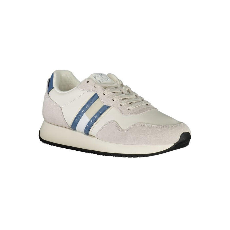 Tommy Hilfiger White Leather Men Sneaker - Élégance et Confort