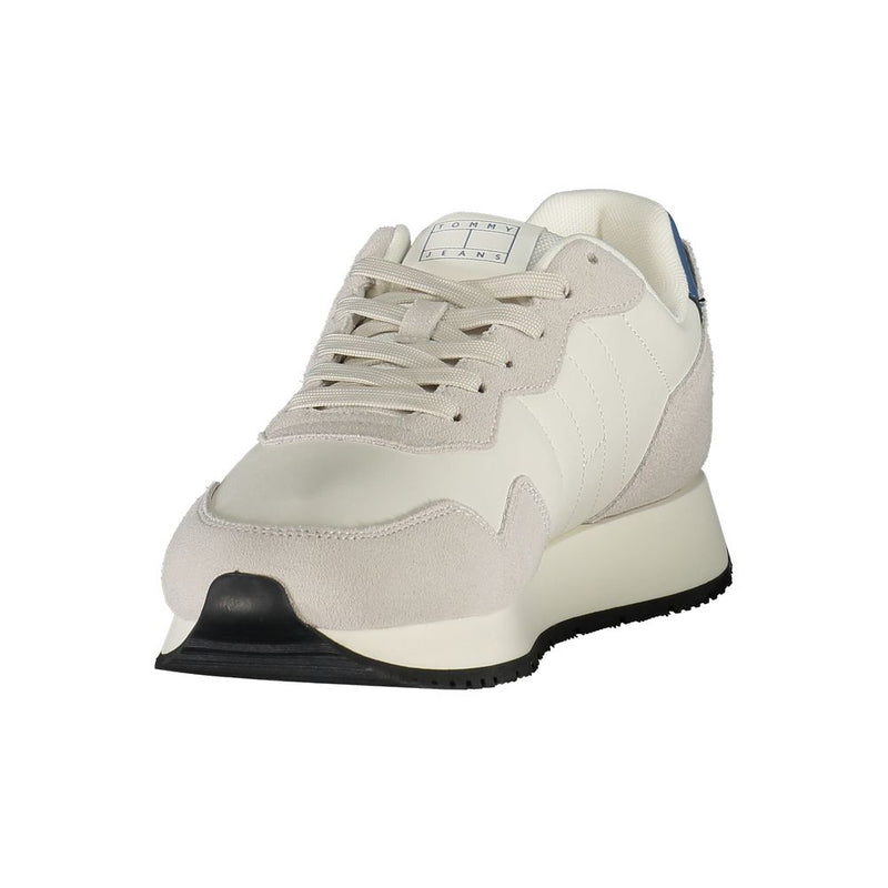 Tommy Hilfiger White Leather Men Sneaker - Élégance et Confort