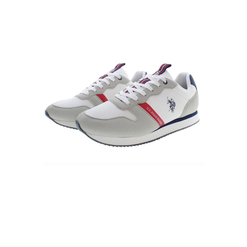 U.S. POLO ASSN. White Polyester Men Sneaker - Élégant et Confortable