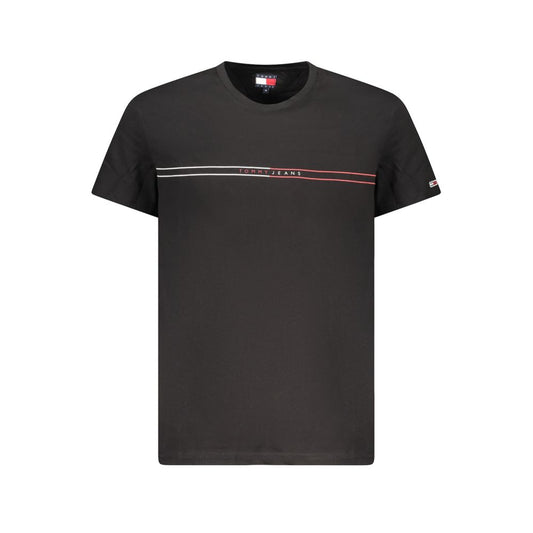 T-Shirt Noir en Coton pour Homme Tommy Hilfiger
