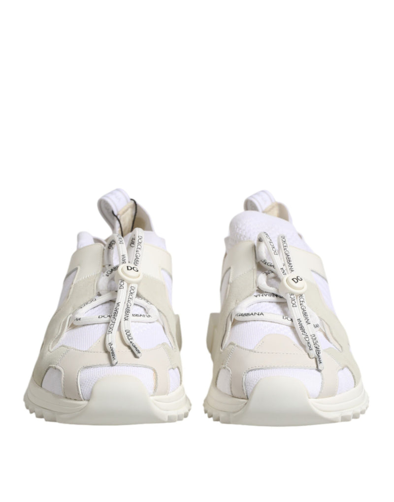 Dolce & Gabbana White Mesh Sorrento Trekking Sneakers
