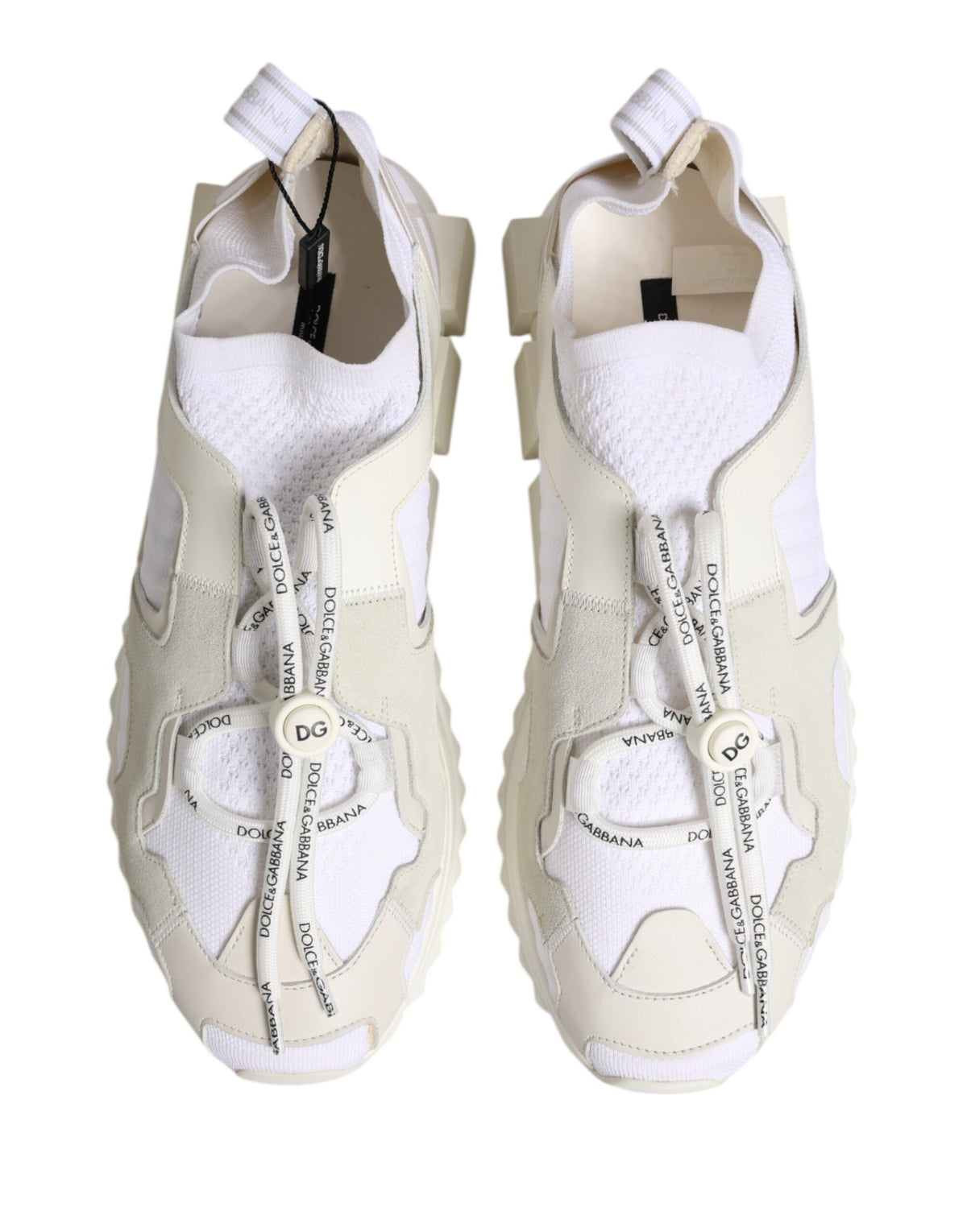Dolce & Gabbana White Mesh Sorrento Trekking Sneakers