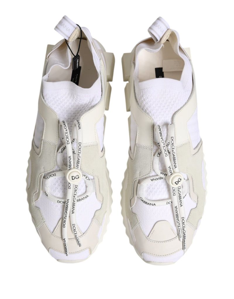 Dolce & Gabbana White Mesh Sorrento Trekking Sneakers