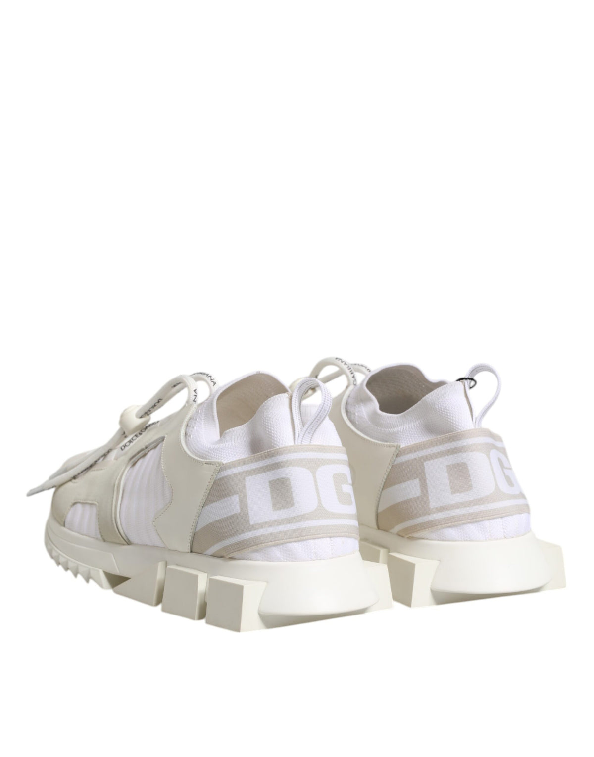 Dolce & Gabbana White Mesh Sorrento Trekking Sneakers
