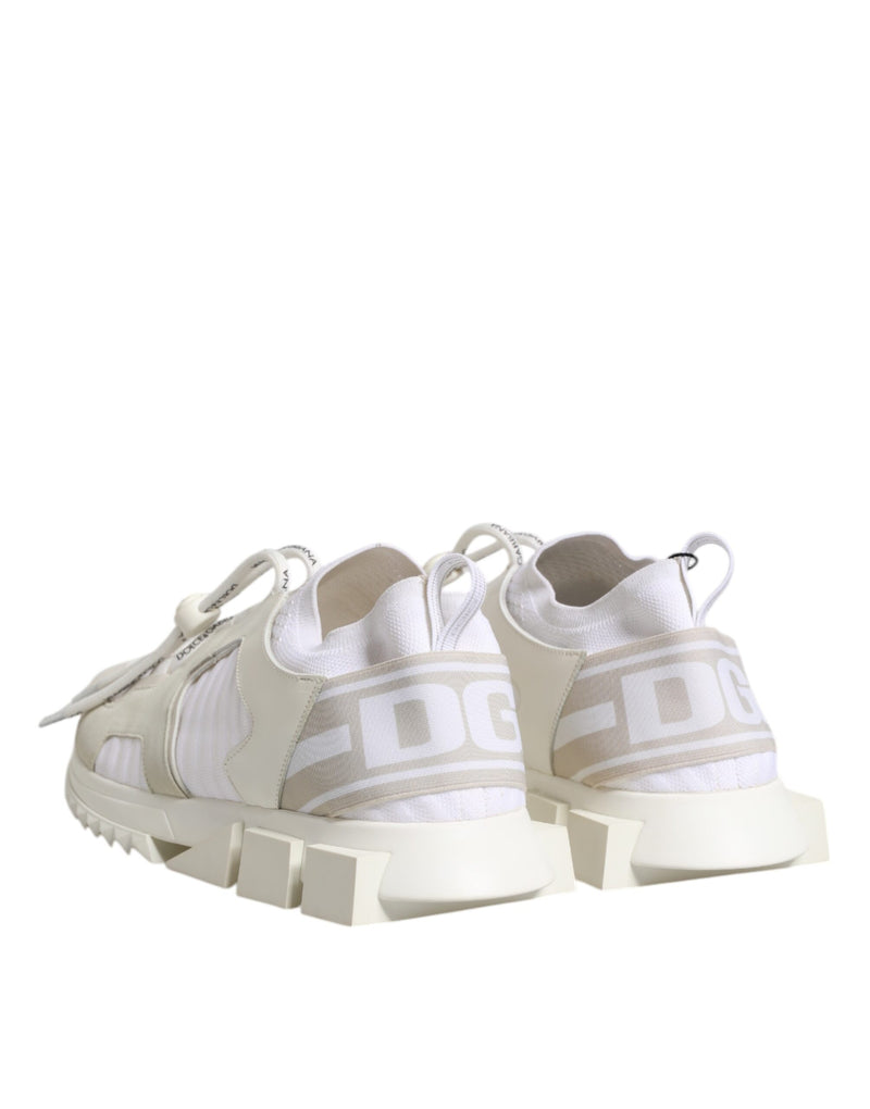 Dolce & Gabbana White Mesh Sorrento Trekking Sneakers