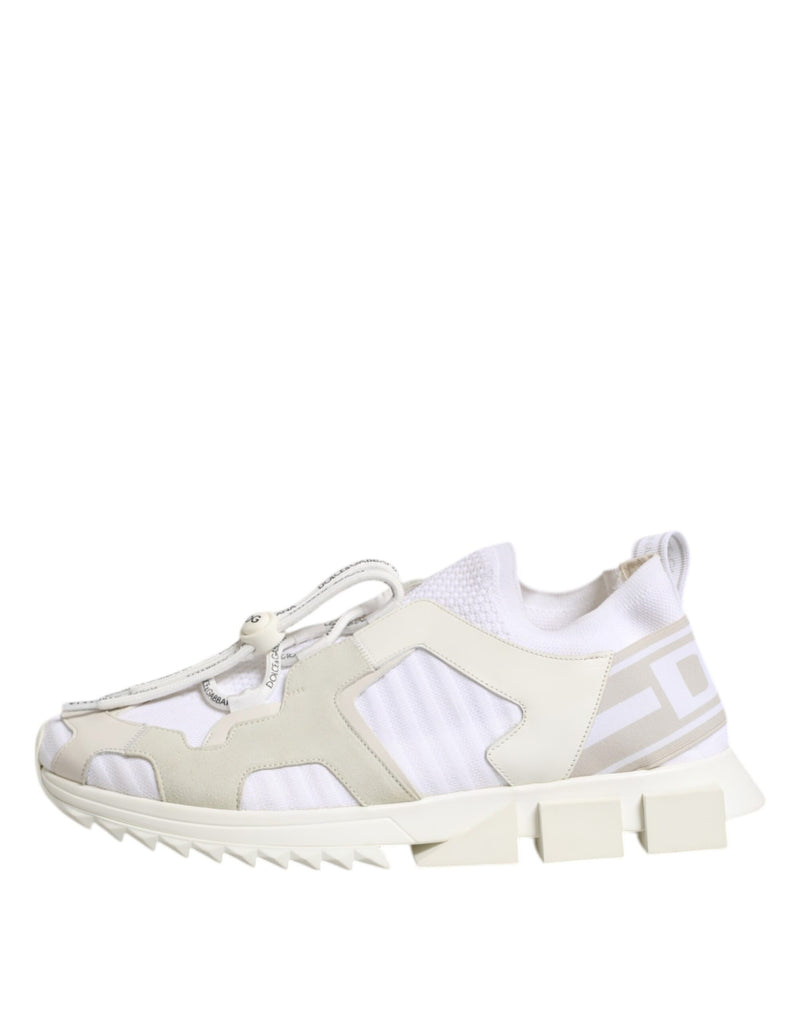 Dolce & Gabbana White Mesh Sorrento Trekking Sneakers