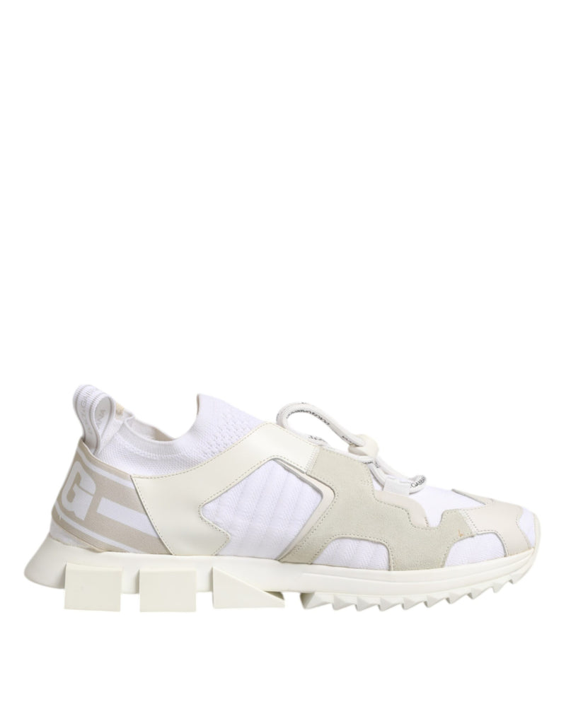 Dolce & Gabbana White Mesh Sorrento Trekking Sneakers