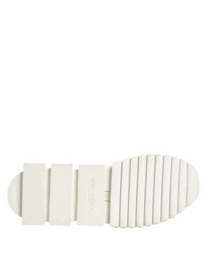 Dolce & Gabbana White Mesh Sorrento Trekking Sneakers Shoes