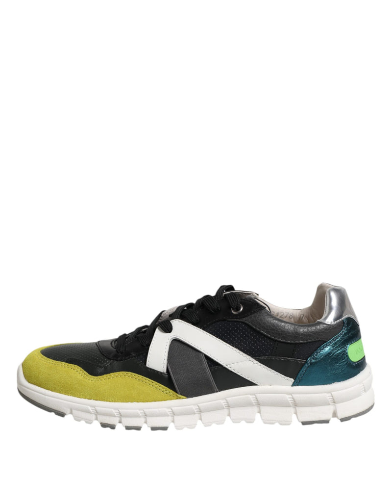 Dolce & Gabbana Multicolor Lace Up Low Top Sneakers for Men