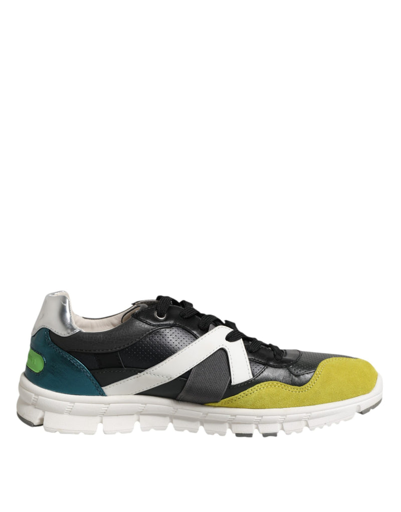 Dolce & Gabbana Multicolor Lace Up Low Top Sneakers for Men