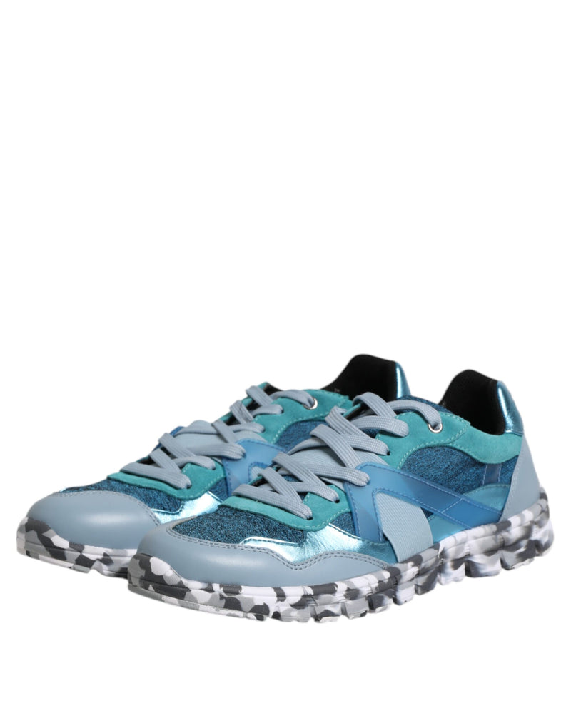 Dolce & Gabbana Multicolor Lace Up Low Top Men Sneakers