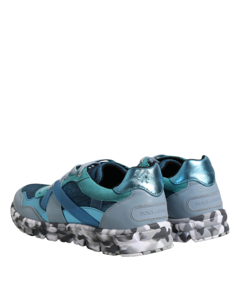 Dolce & Gabbana Multicolor Lace Up Low Top Men Sneakers