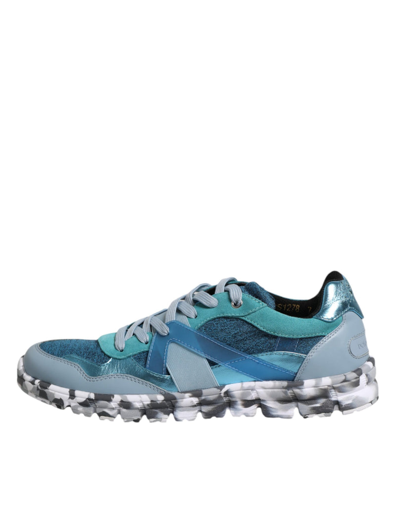 Dolce & Gabbana Multicolor Lace Up Low Top Men Sneakers
