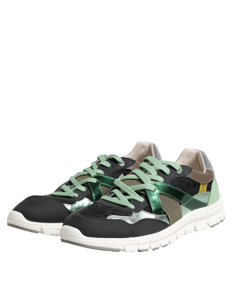 Dolce & Gabbana Multicolor Lace Up Low Top Sneakers