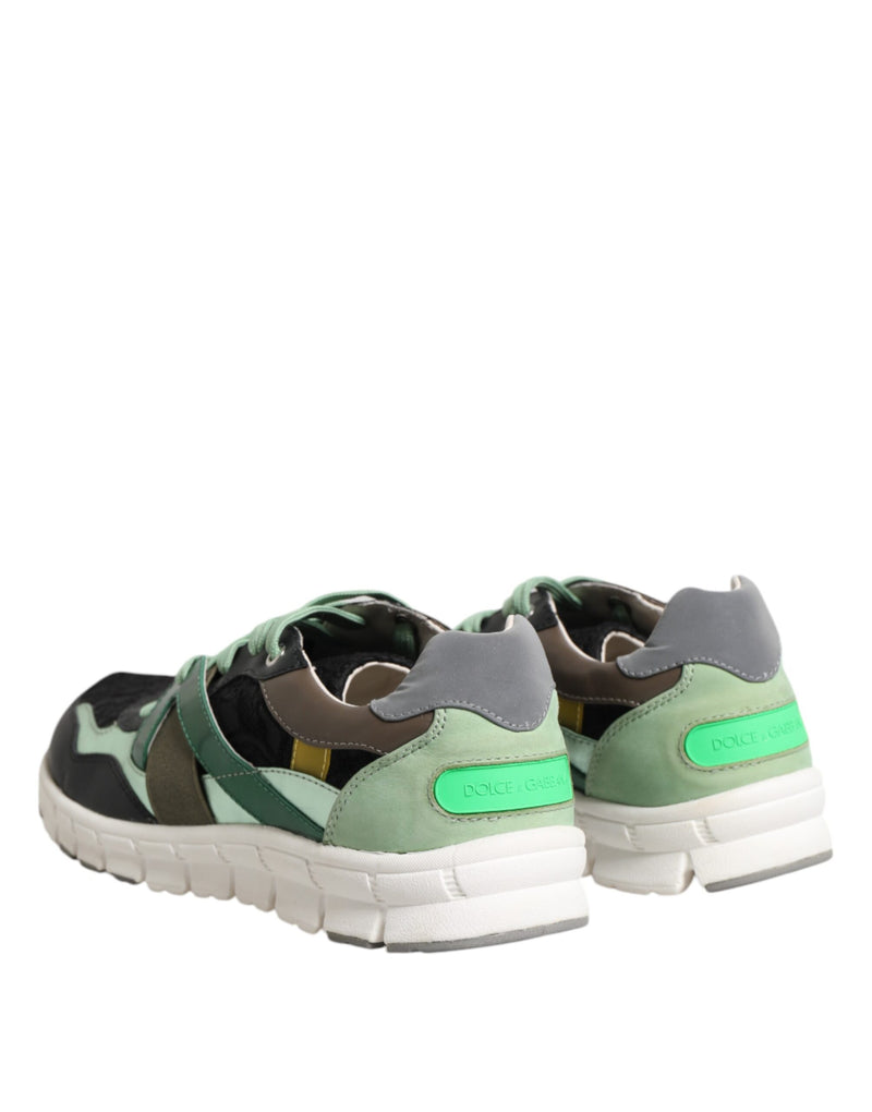 Dolce & Gabbana Multicolor Lace Up Low Top Sneakers