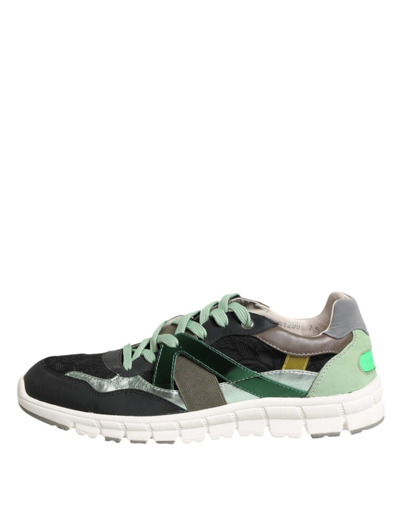 Dolce & Gabbana Multicolor Lace Up Low Top Sneakers