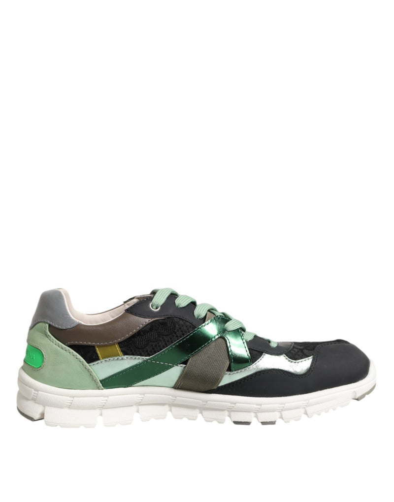 Dolce & Gabbana Multicolor Lace Up Low Top Sneakers