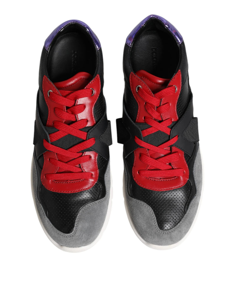 Dolce & Gabbana Multicolor Lace Up Low Top Men Sneakers