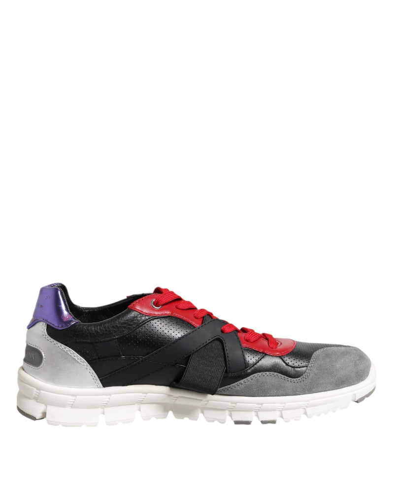 Dolce & Gabbana Multicolor Lace Up Low Top Men Sneakers