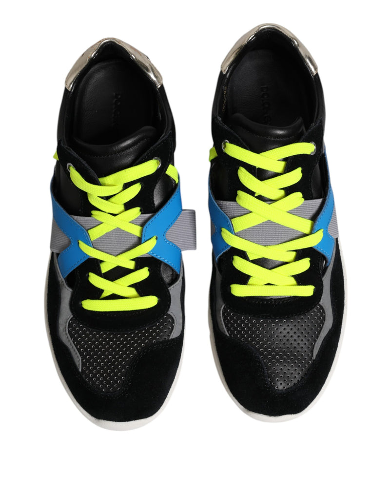 Dolce & Gabbana Multicolor Lace Up Low Top Sneakers