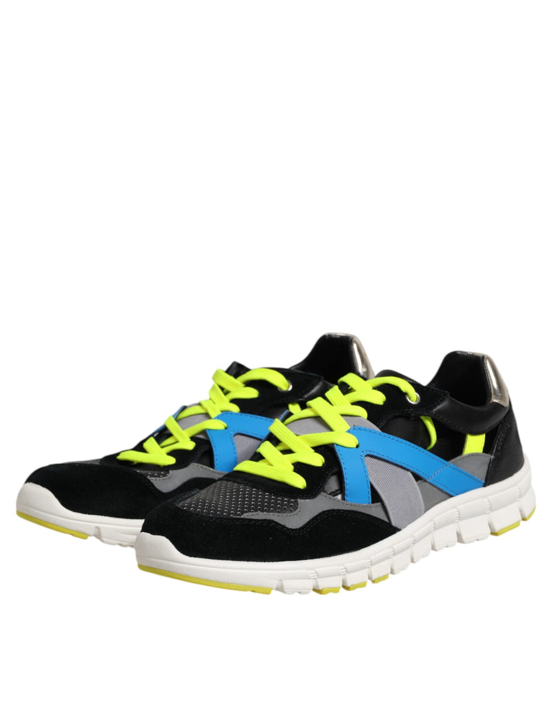 Dolce & Gabbana Multicolor Lace Up Low Top Sneakers