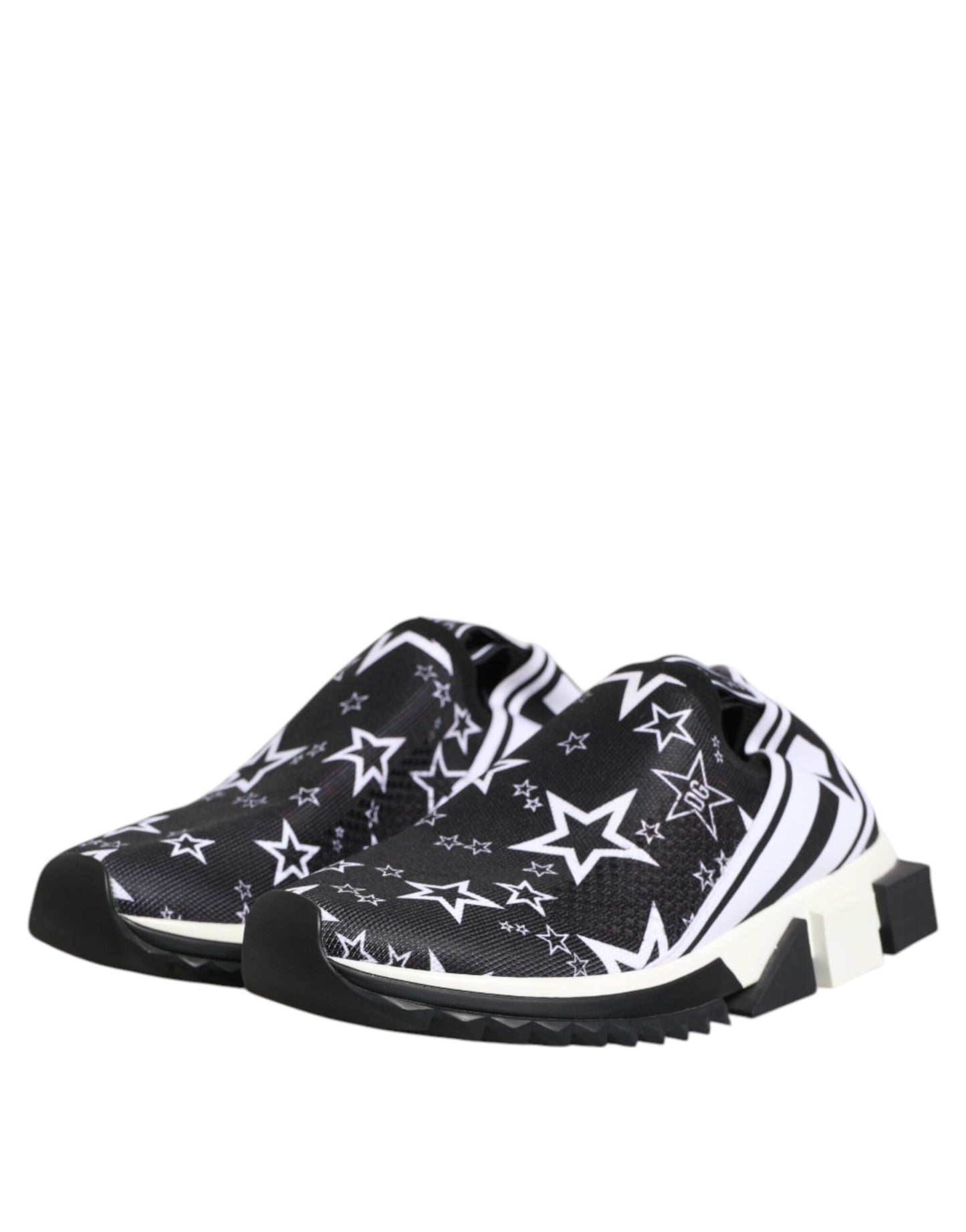 Dolce & Gabbana Black White Sorrento Low Top Sneakers Shoes