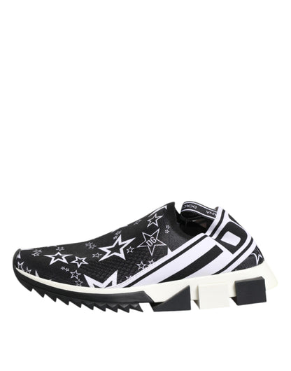 Dolce & Gabbana Black White Sorrento Low Top Sneakers Shoes