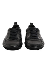 Dolce & Gabbana Black Exotic Leather Low Top Sneakers