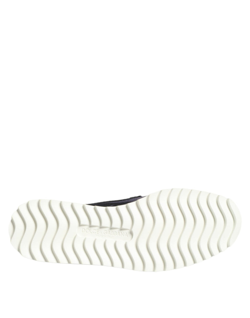 Dolce & Gabbana Black Tropical Slip On Men Sneakers