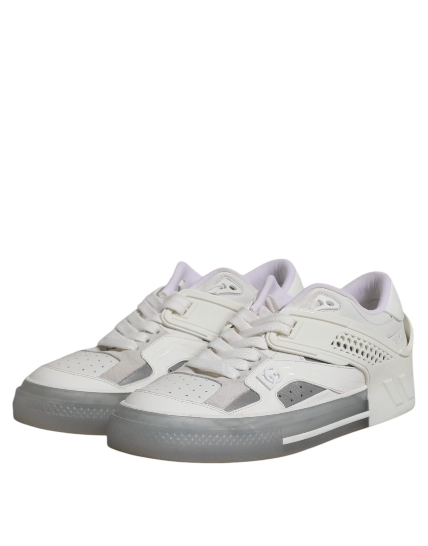 Dolce & Gabbana Witte Lage DG Geprinte Heren Sneakers