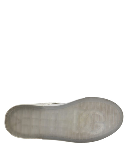 Dolce & Gabbana Witte Lage DG Geprinte Heren Sneakers