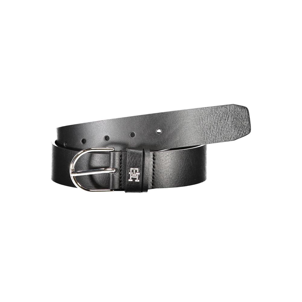 Tommy Hilfiger Zwarte Leren Damesriem