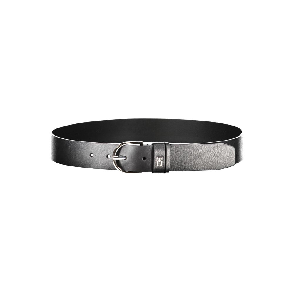 Tommy Hilfiger Zwarte Leren Damesriem