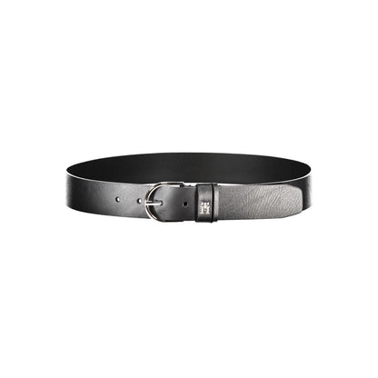 Tommy Hilfiger Zwarte Leren Damesriem