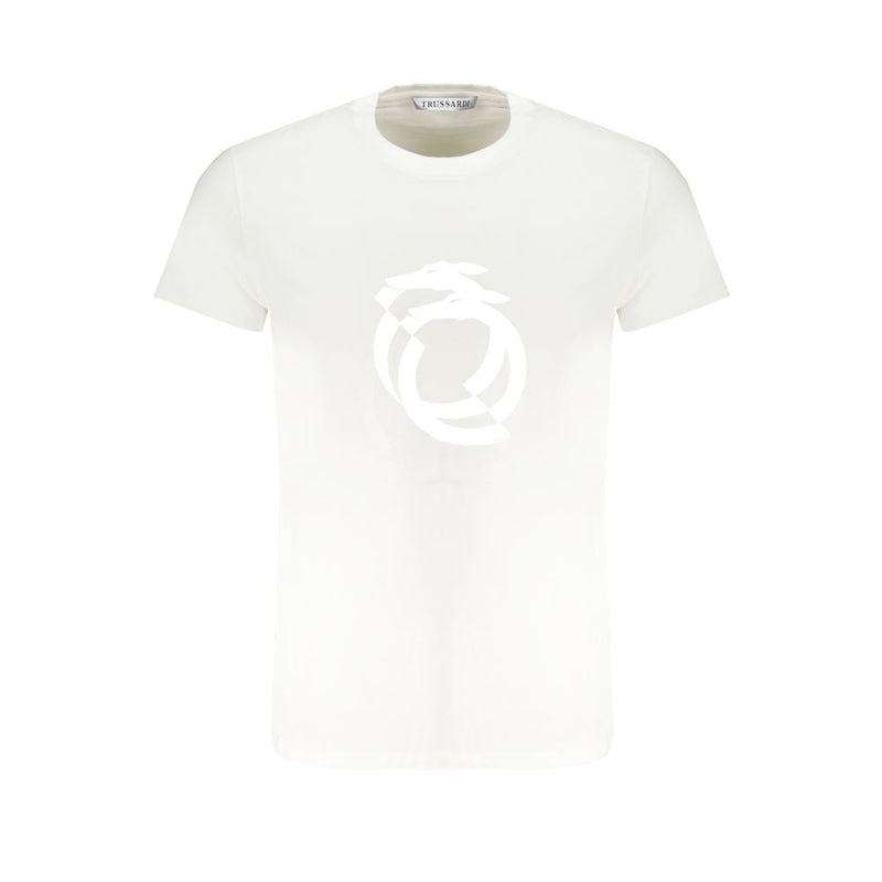 T-shirt en coton blanc Trussardi