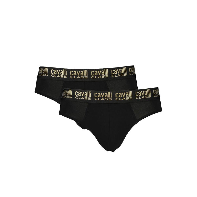 Cavalli Class Black Cotton Men's Underwear - Luxury Comfort