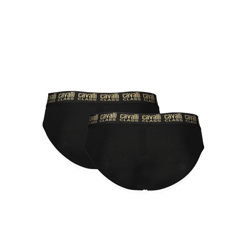 Cavalli Class Black Cotton Men's Underwear - Luxury Comfort