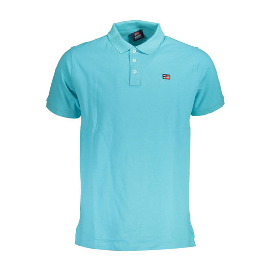 Noorwegen 1963 Blauw Katoenen Heren Poloshirt