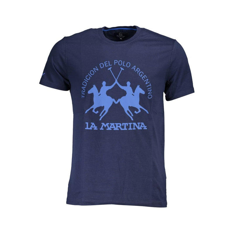 T-shirt La Martina bleu en coton pour homme