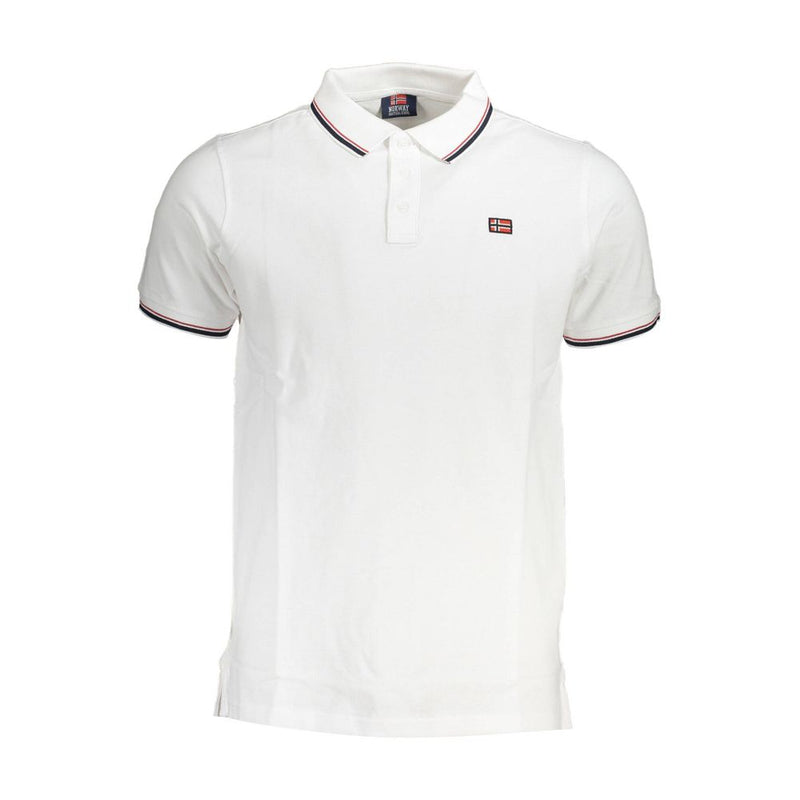 Polo Shirt Homme Blanc en Coton Norway 1963