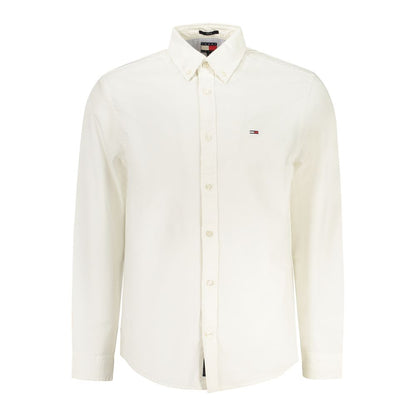Wit katoenen herenshirt van Tommy Hilfiger