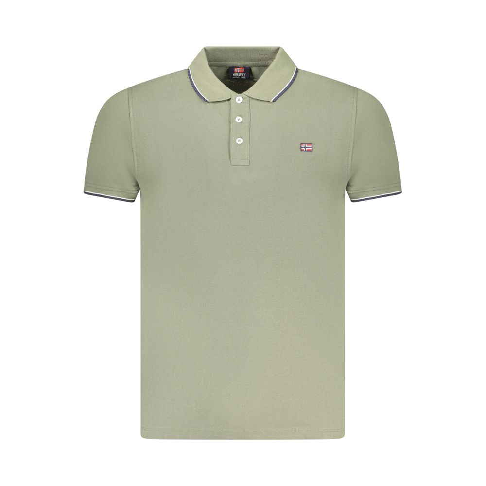 Polo Homme Vert en Coton Norway 1963