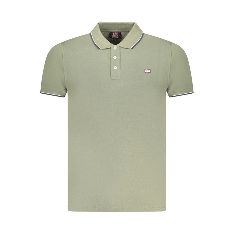 Polo Homme Vert en Coton Norway 1963