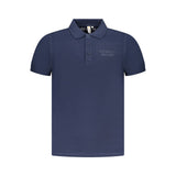 Accademia Militare Blue Cotton Polo Shirt - Élégance et Confort