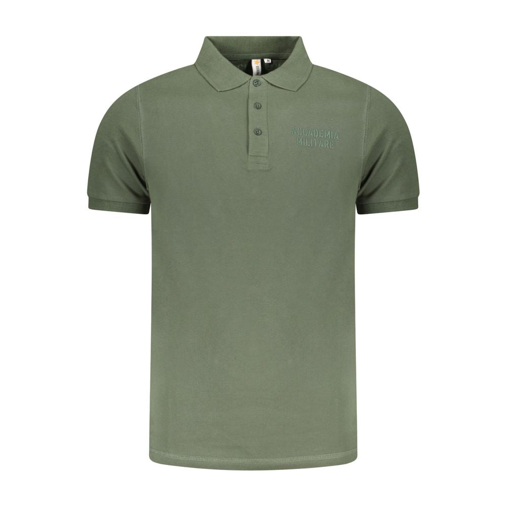 Polo Shirt en Coton Vert Accademia Militare - Élégance et Confort