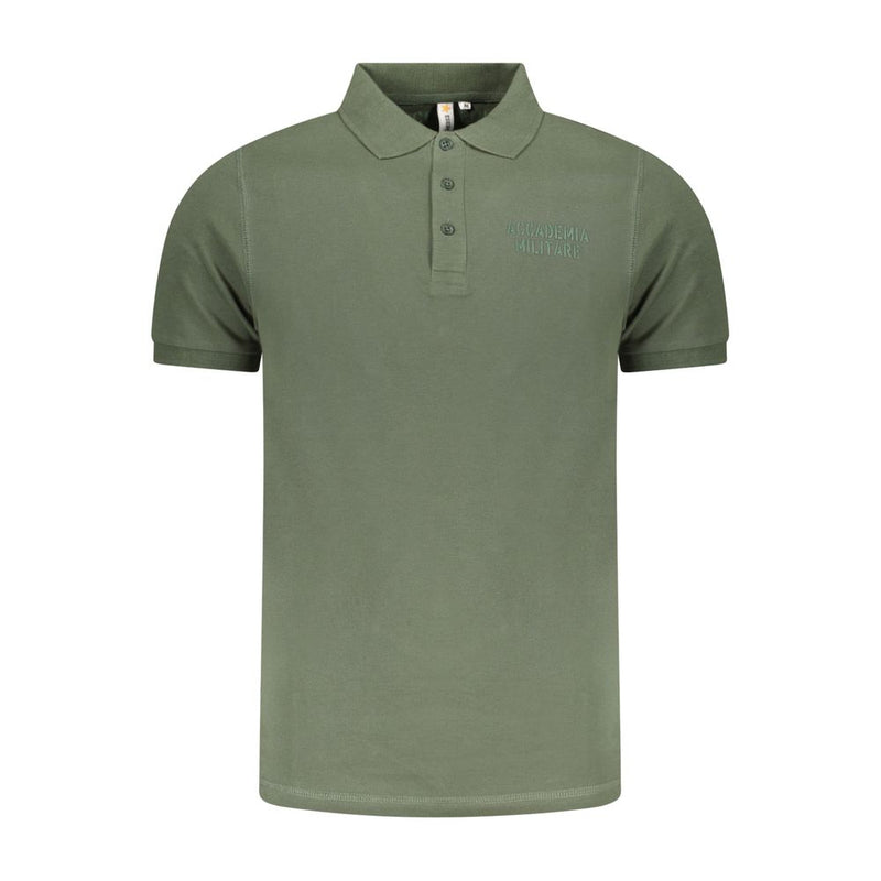 Accademia Militare Green Cotton Polo Shirt - Stylish Comfort for All