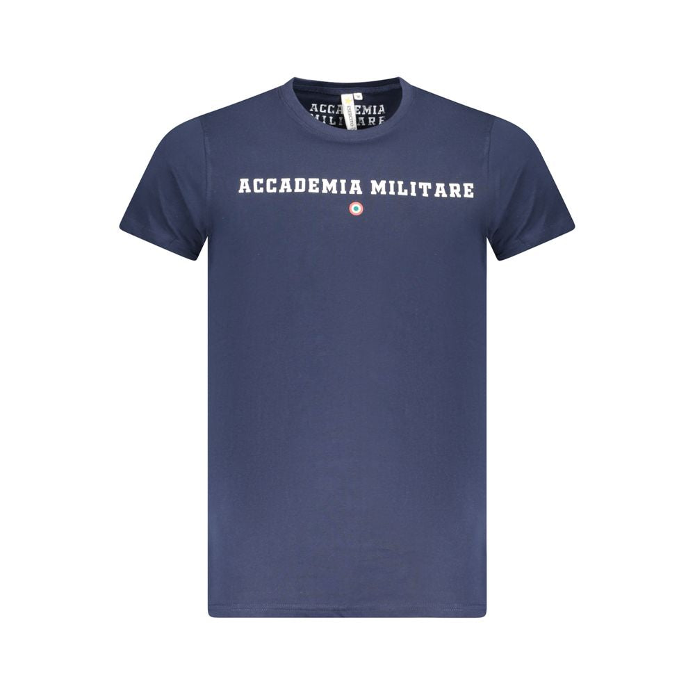 Accademia Militare Men's Blue Cotton T-Shirt - Comfort & Style