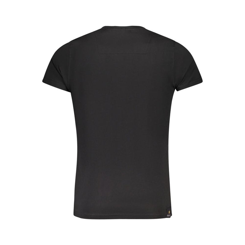 Accademia Militare T-Shirt Noir en Coton avec Imprimé Aigle